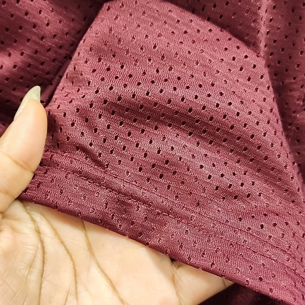 Burgundy Mesh Basketball Shorts Athletic Gym Drawstring Size XL - Picture 5 of 10